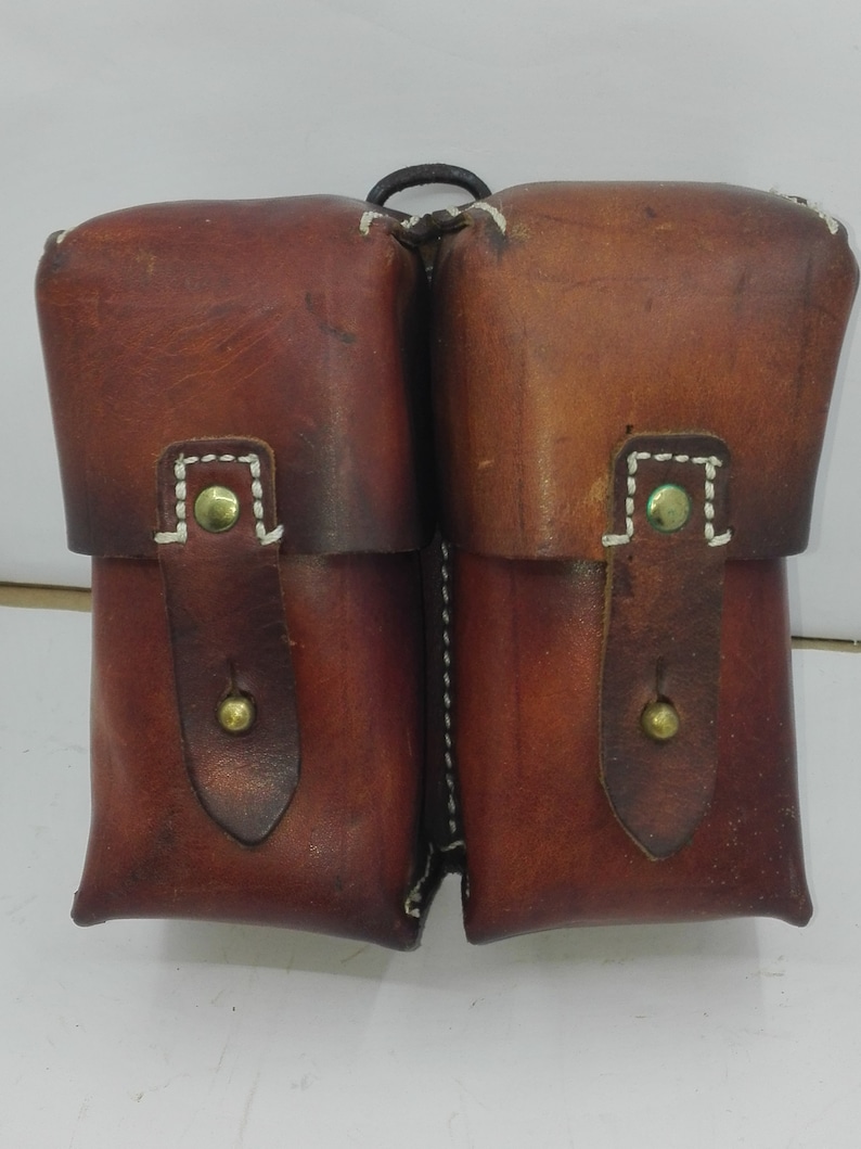 Military Surplus Leather Ammo Pouch Belt pouch Vintage Etsy