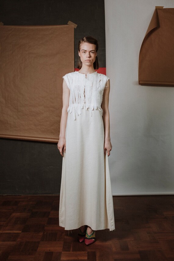 Zero Waste Silk - Cotton - Linen Dress Limited Edition