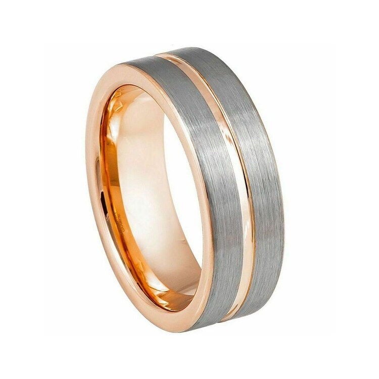 Discounts outlet store online Rose Gold Tungsten Ring