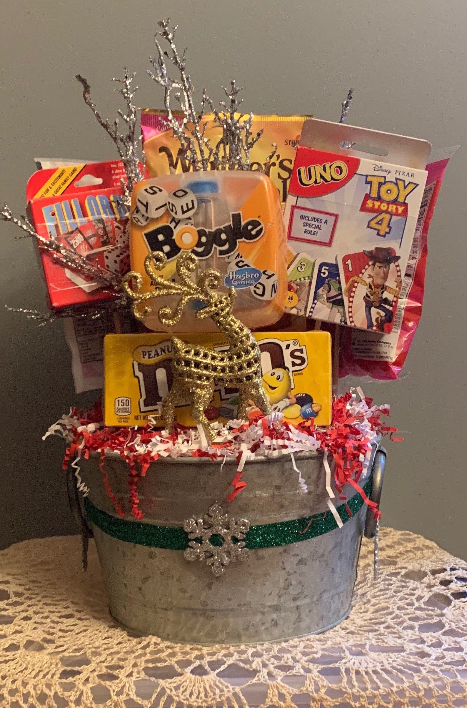 Family Gift Basketfamily Game Basket Holidayseasonalanytime Etsy