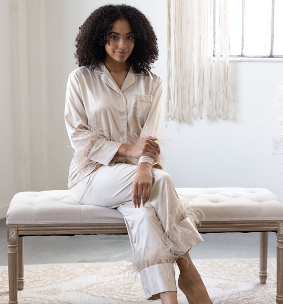 Feather sleeve pyjamas sale