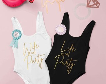 Life of the Party Swimsuit Bride to be Swimsuit One Piece Bachelorette Swimsuits Bride Bachelorette Swim Suit for Bridesmaids