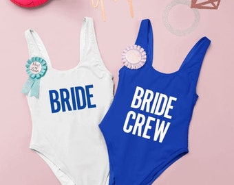 Nautical Bachelorette Party Swimsuit Brides Crew Bride to be Swimsuit One Piece Bachelorette Swimsuits Bride Bachelorette Swimsuit