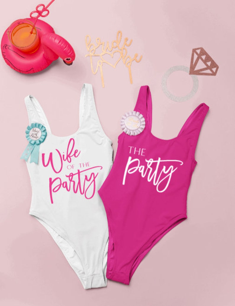 wife of the party one piece swimsuit
