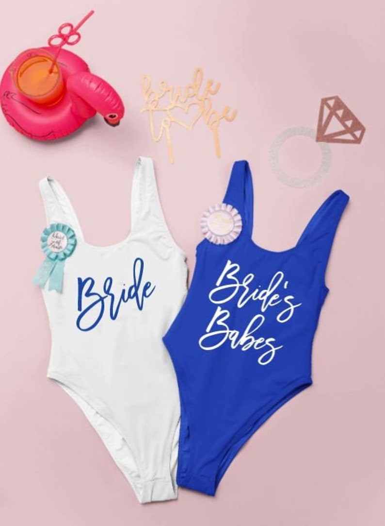 Royal BlueBride and Babes Swimsuit Bachelorette Party Etsy