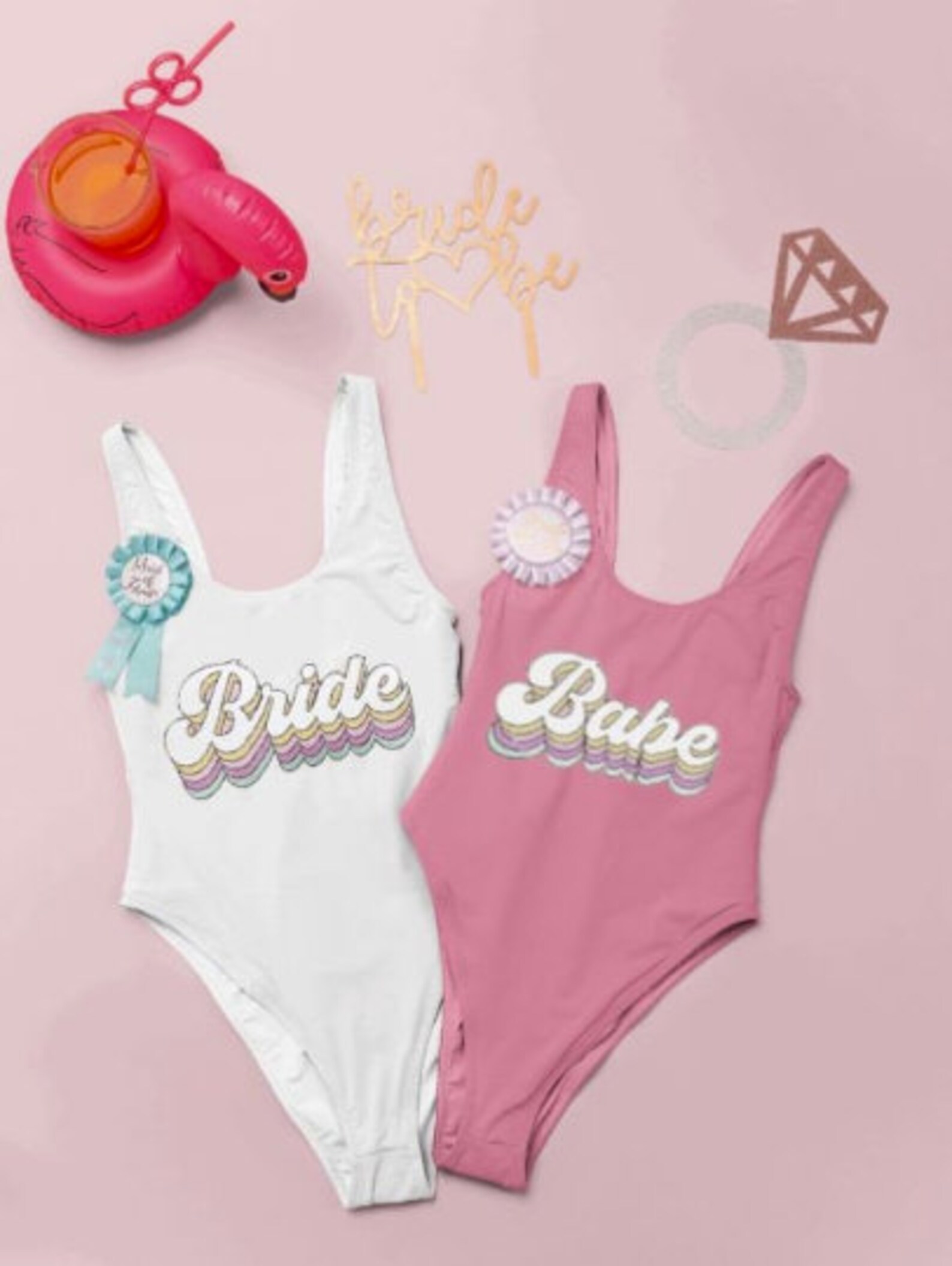 Retro Bachelorette Party Swimsuit Bride to Be Swimsuit One Etsy