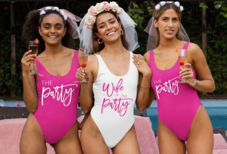 wife of the party one piece swimsuit