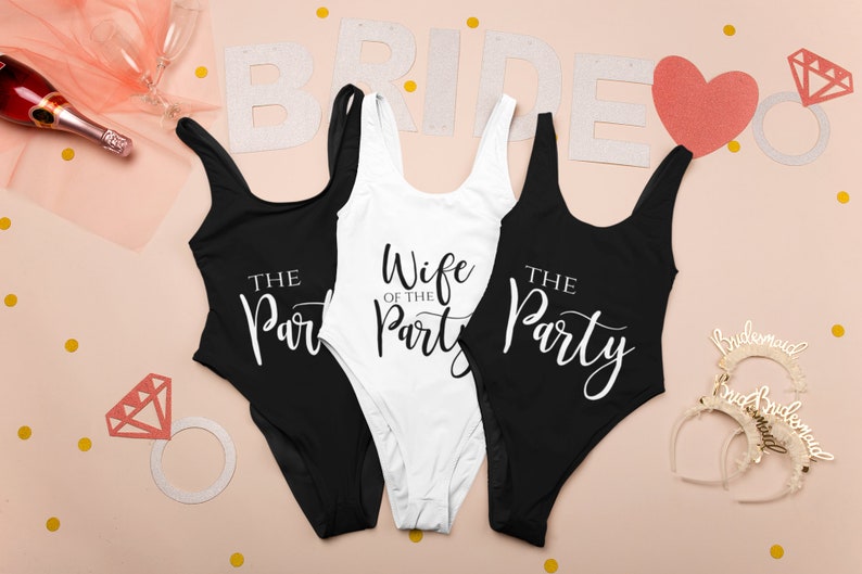 wife of the party one piece swimsuit