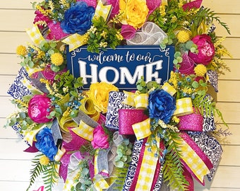 Welcome to Our Home Wreath