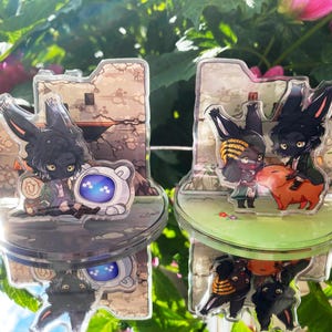 LS FFXIV Dawntrail Inspired Erenville and Cahciua two sided standee
