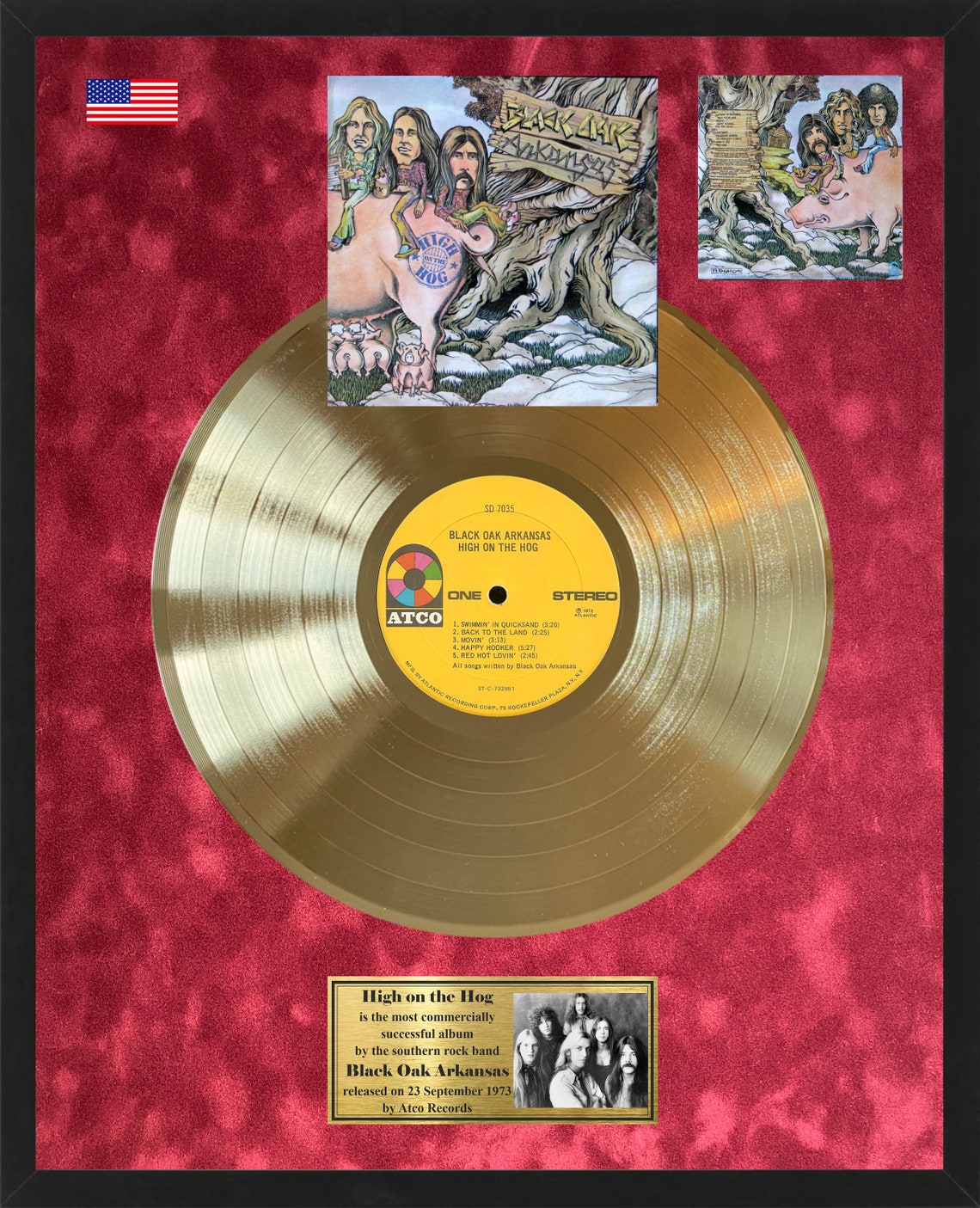 Black Oak Arkansas High on the hog 1973 Gold Vinyl Record In Etsy