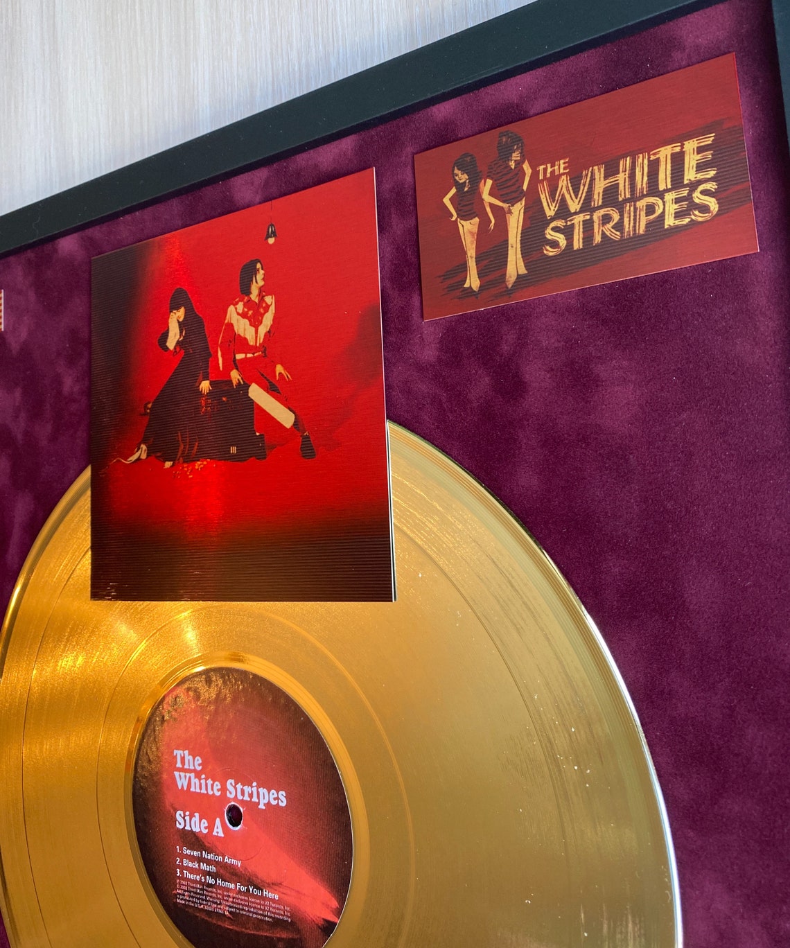 The White Stripes Elephant 2003 Gold Vinyl Record In Frame Etsy