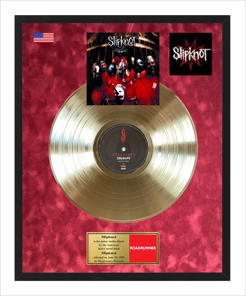 Slipknot 1999 Slipknot Gold Vinyl Record Framed Music Gift Etsy