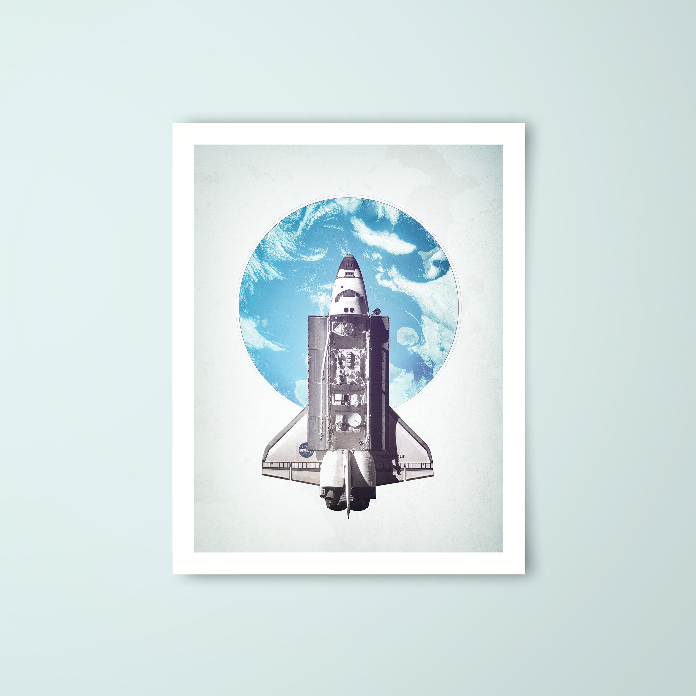 NASA Space Shuttle fine Art Print Vintage Space Poster - Etsy