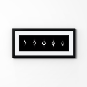 Black Hole Phases - Black & White (Unframed Fine Art Print) Space Poster, Wall Decor