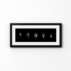 Black Hole Phases - Black & White (Unframed Fine Art Print) Space Poster, Wall Decor