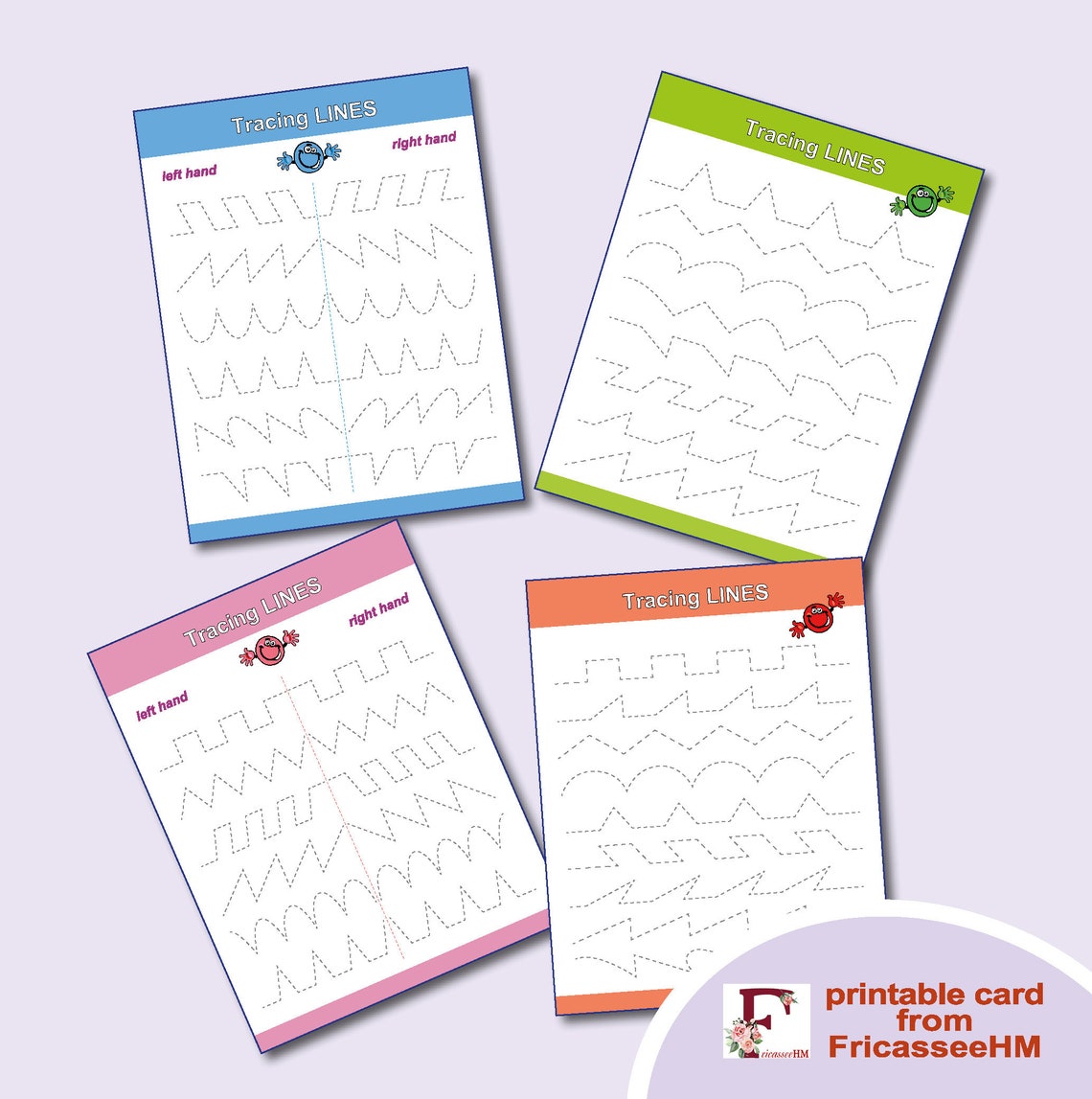 Tracing Printable Worksheets for Preschool Kindergarten | Etsy