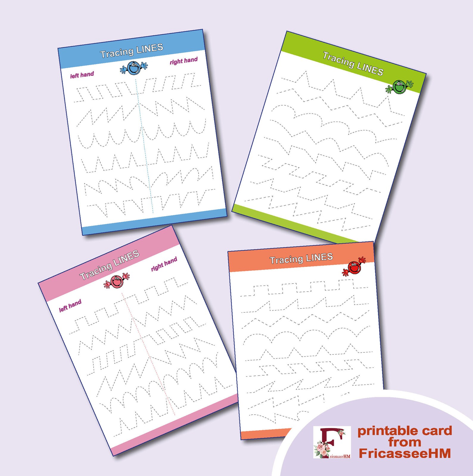 Tracing Printable Worksheets for Preschool Kindergarten | Etsy
