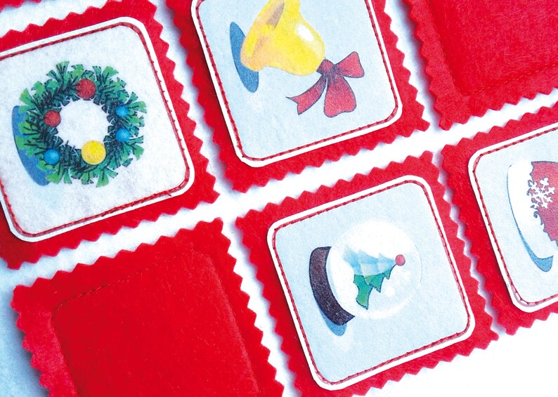 Felt Christmas Board Games Xmas Memory Game for Toddler Felt Etsy