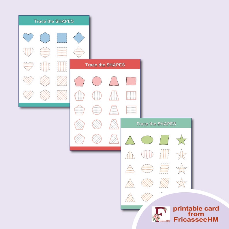 Tracing Printable Worksheets for Preschool, Kindergarten, First Grade ...