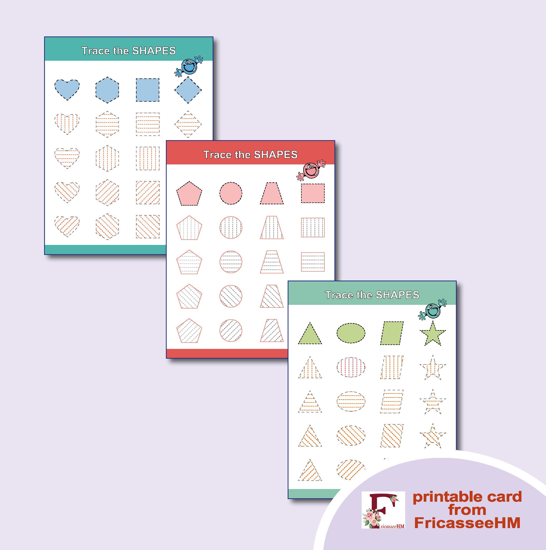 Tracing Printable Worksheets for Preschool Kindergarten | Etsy