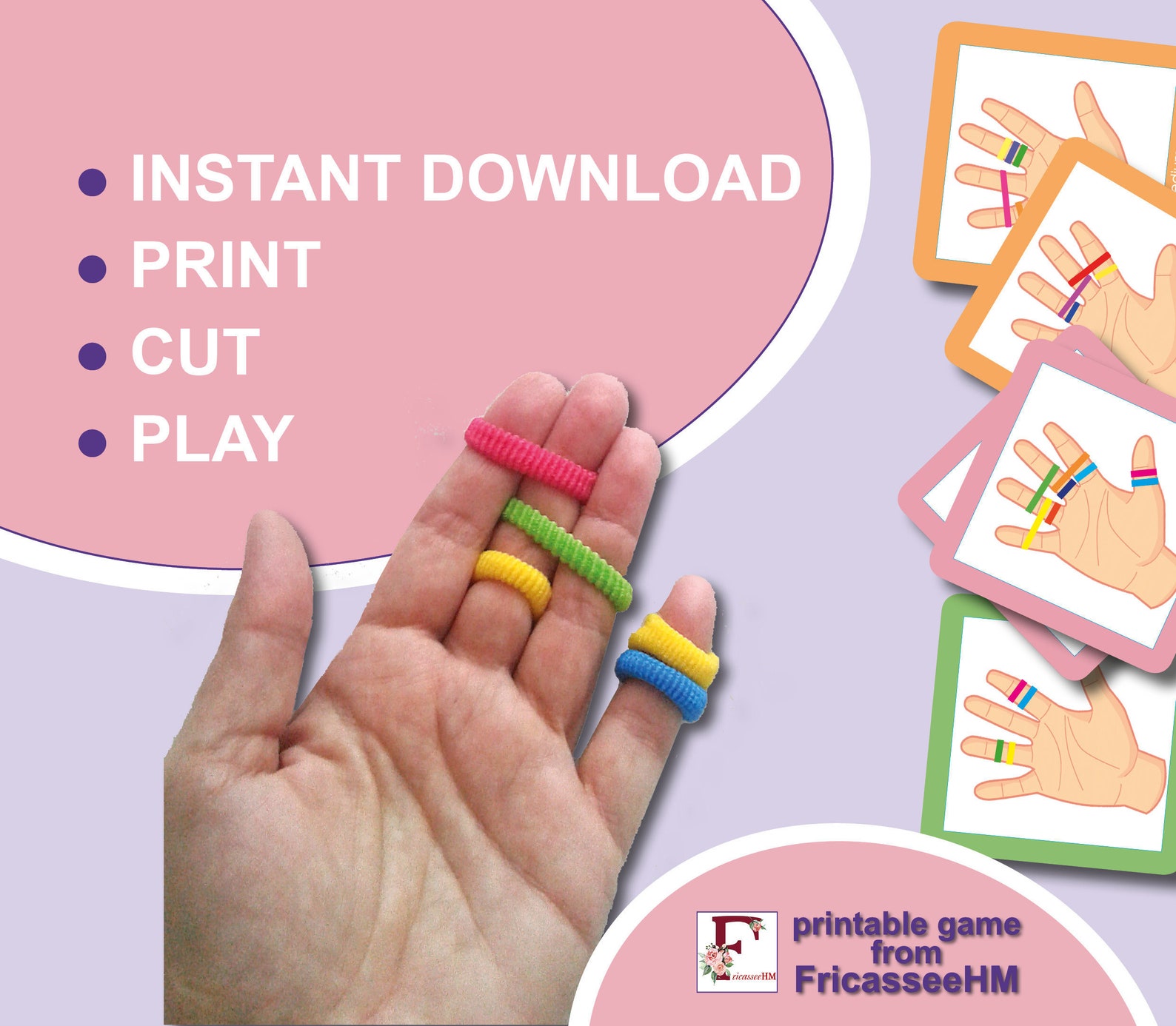 Printable Cards for Toddler Activity, Board Games Prints, Montessori ...