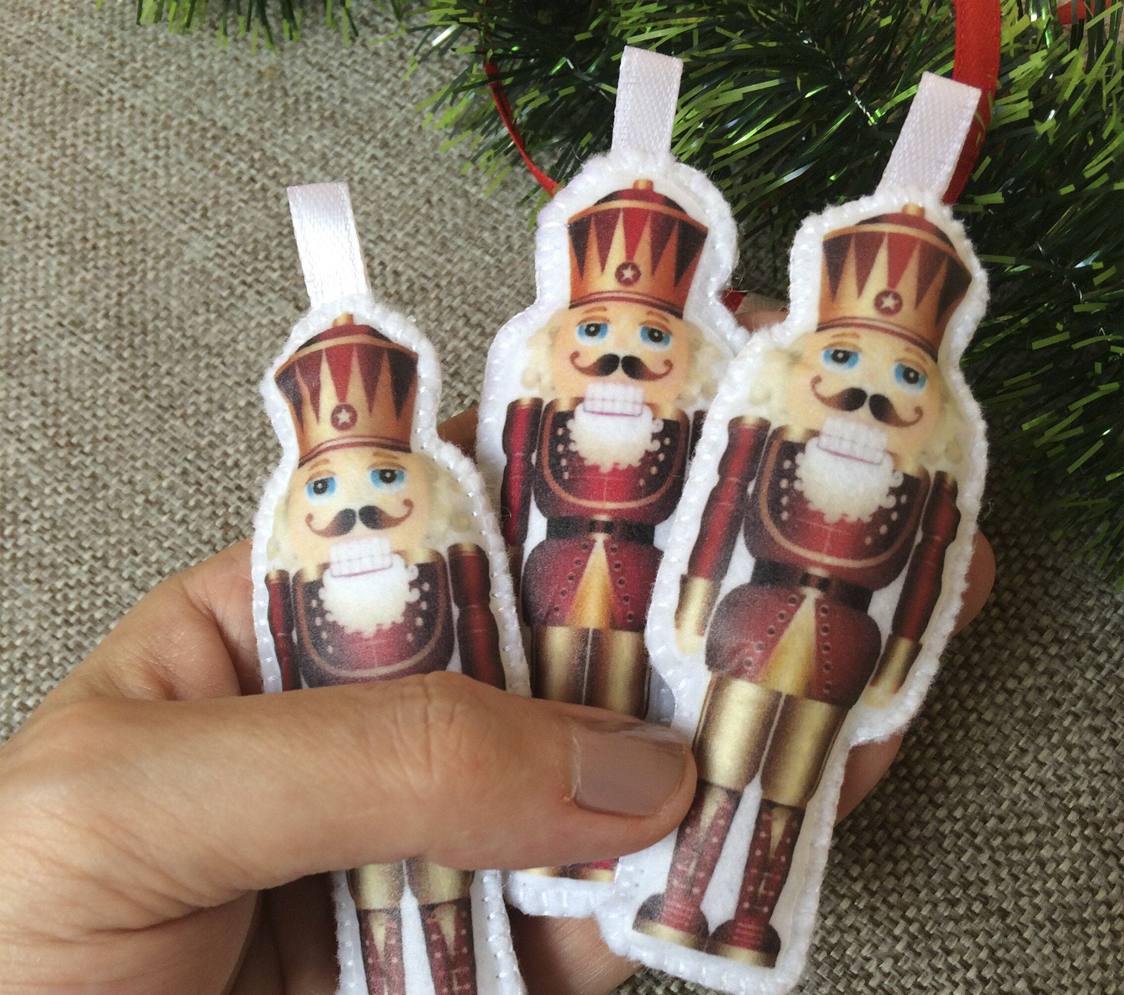 Felt Nutcracker Christmas tree ornaments. Handmade Хmas tree Etsy