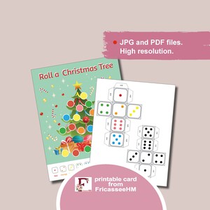 Printable Christmas Kids Table Game. Roll a Christmas Tree Game ...