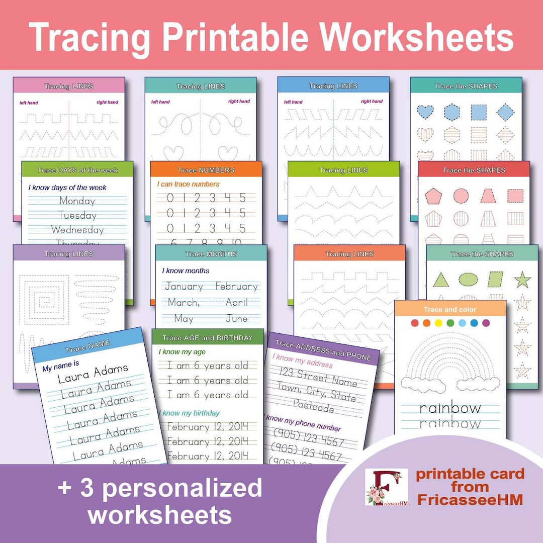 Personalized Name Tracing Worksheet: Preschool Handwriting Practice ...