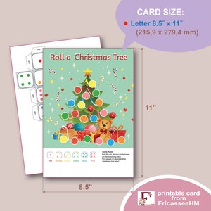 Printable Christmas Kids Table Game. Roll a Christmas Tree Game ...