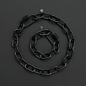 Blackest • Necklace • Bracelet • Stainless steel • Chain • Choker • Rave