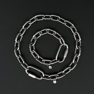 Raw • Necklace • Bracelet • Stainless steel • Chain • Rave