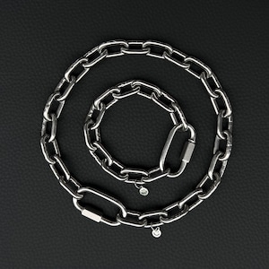 Raw • Necklace • Bracelet • Stainless steel • Chain • Rave