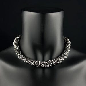 KETTINGMAILLE | Handgemaakte roestvrijstalen ketting | Industriële rave-sieraden