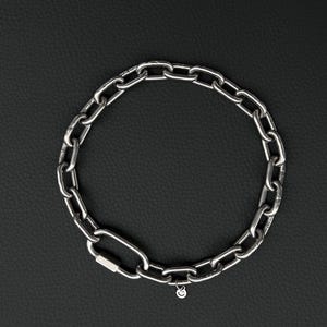 SUROWY | Ręcznie robiony naszyjnik ze stali nierdzewnej | Biżuteria industrialna Rave