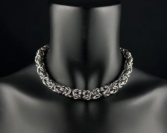 CHAINMAILLE | Handmade Stainless Steel Necklace | Industrial Rave Jewellery