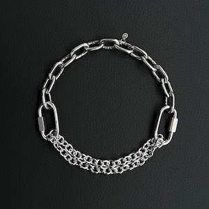 Silver Martingale • Necklace • Stainless steel • Chain • Choker • Rave
