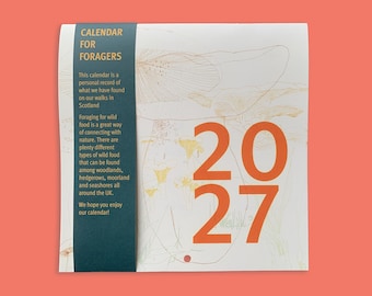 2027 Forager's Wall Calendar: Scottish Fungi, Berries & Wild Plants + Poster