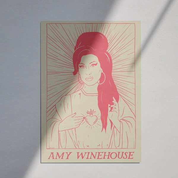 Amy Winehouse A4 Art Print / Music Poster Album Back to Black 00’s Illustration