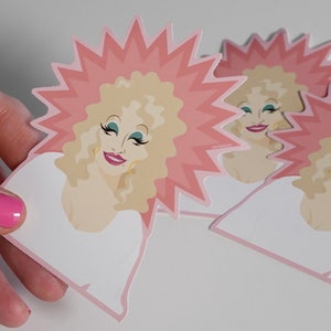 Dolly Vinyl Sticker / Country Music Portrait Illustration