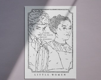 Little Women A4 Art Print / Amy & Laurie / Florence Pugh timothée chalamet Greta Gerwig