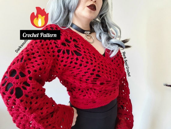 CROCHET PATTERN Friday the Thirteenth Skull Cardigan