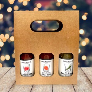 On The Sauce - 3x Booze Infused Chilli Sauces - Festive Hot Sauce Chilli Gift Set