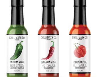 Hot Sauce Lovers Trio | 3x 150ml | Chilli Mash Company | Gift Boxed