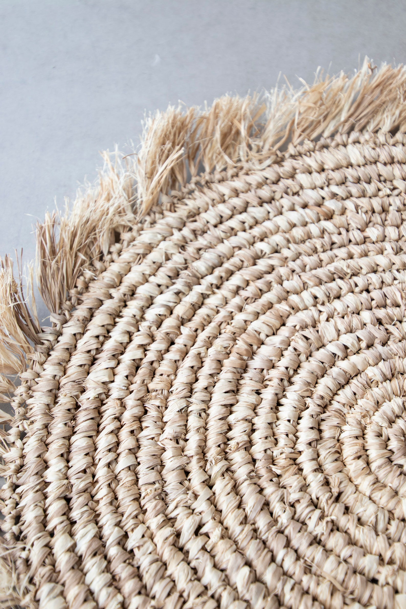 Woven Raffia Placemat 40 Cm Etsy
