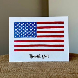 Painted Stars & Stripes Military Appreciation Card