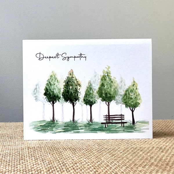 With Deepest Sympathy-Greeting Card -100% Recycled Paper -Eco-friendly -Sorry For Your Loss-Size A2-4.25"x5.5"