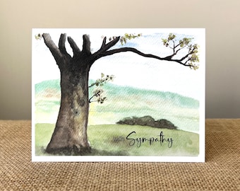 With Sympathy-Greeting Card-100% Recycled Paper-Eco-friendly-Sorry For Your Loss-Size A2-4.25"x5.5"