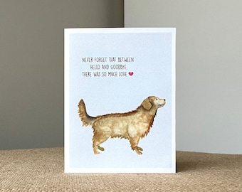 Dog Sympathy-Sorry For Your Loss-Greeting Card -100% Recycled Paper- Eco-friendly-Size A2-4.25"x5.5"