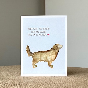 Dog Sympathy-Sorry For Your Loss-Greeting Card -100% Recycled Paper- Eco-friendly-Size A2-4.25&quot;x5.5&quot;